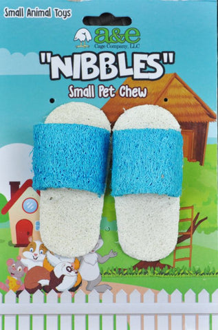 AE Cage Company Nibbles Sandals Loofah Chew Toy Assorted Colors