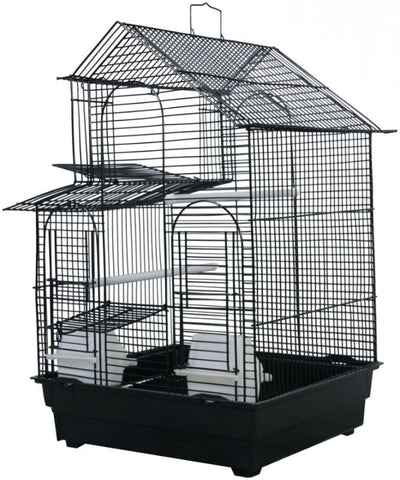 AE Cage Company House Top Bird Cage Black