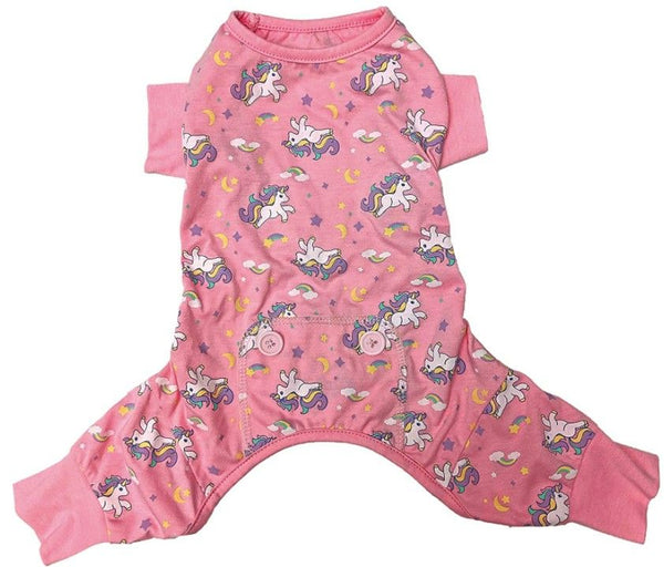 Fashion Pet Unicorn Dog Pajamas Pink