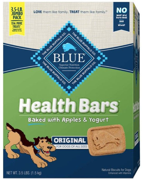 Blue Buffalo Health Bars Baked with Apples and Yogurt Natural Biscuits for Dogs