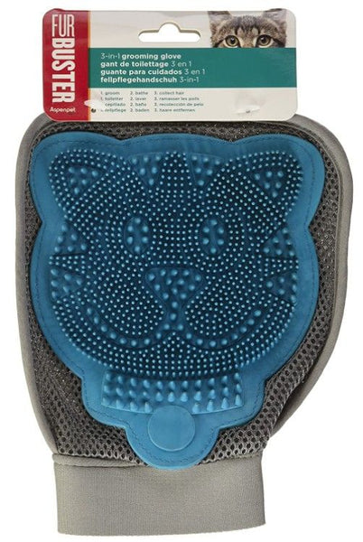 JW Pet Furbuster 3 In 1 Cat Grooming Glove