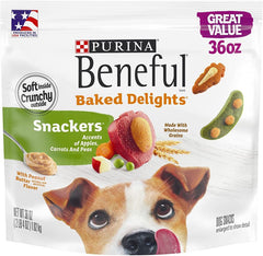 Purina Beneful Baked Delights Snackers with Apples, Carrots, Peas, and Peanut Butter Dog Treats