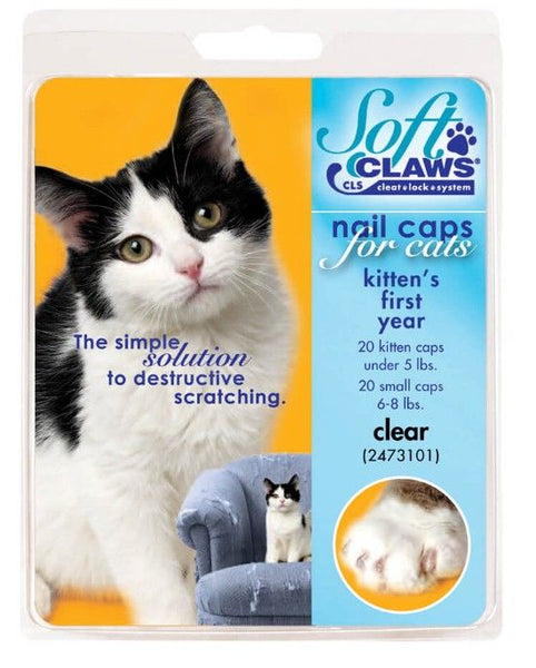 Soft Claws Nail Caps for Cats Clear