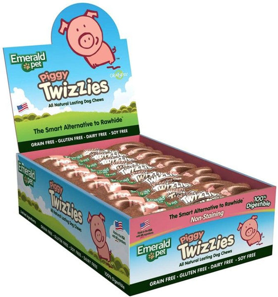 Emerald Pet Piggy Twizzies Natural Dog Chews