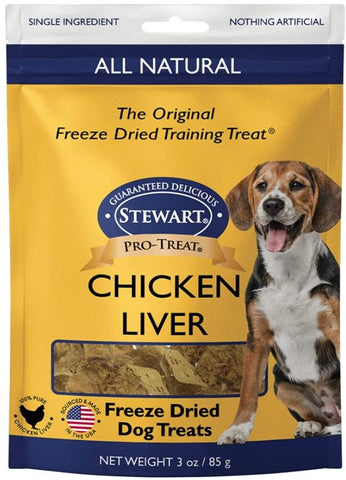Stewart Freeze Dried Chicken Liver Treats Resalable Pouch