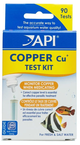 API Copper Cu+ Test Kit Monitor Copper when Medicating in Freshwater and Saltwater Aquariums