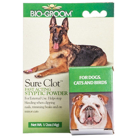 Bio Groom Sure Clot Styptic Powder for Dogs, Cats and Birds