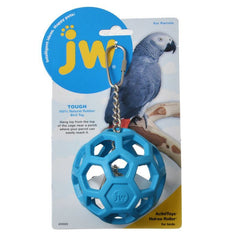 JW Pet Insight Pet Hol-ee Roller Rubber Parrot Toy Assorted Colors