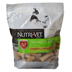 Nutri-Vet Breath and Tartar Dog Biscuits Chicken Flavor