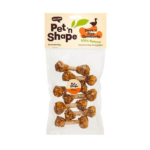 Pet n Shape Duck n Rice Dumbbells Dog Treats