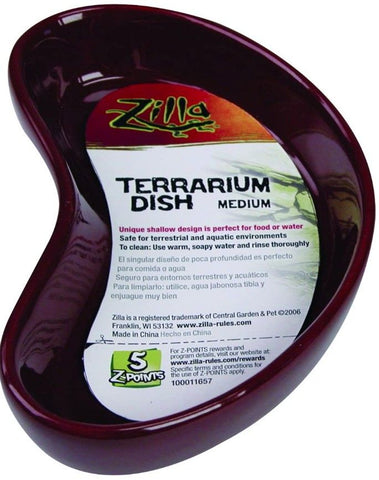 Zilla Terrarium Dish for Food or Water