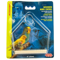 Living World Wooden Bird Swing with Perch