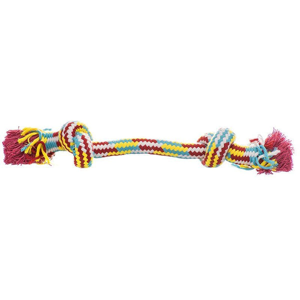 Mammoth Pet Flossy Chews Braidys 2 Knot Rope Bone