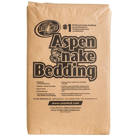 Zoo Med Aspen Snake Bedding Odorless and Safe for Snakes, Lizards, Turtles, Birds, Small Pets and Insects