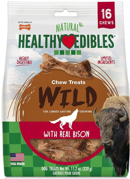 Nylabone Healthy Edibles Natural Wild Bison Chew Treats Small