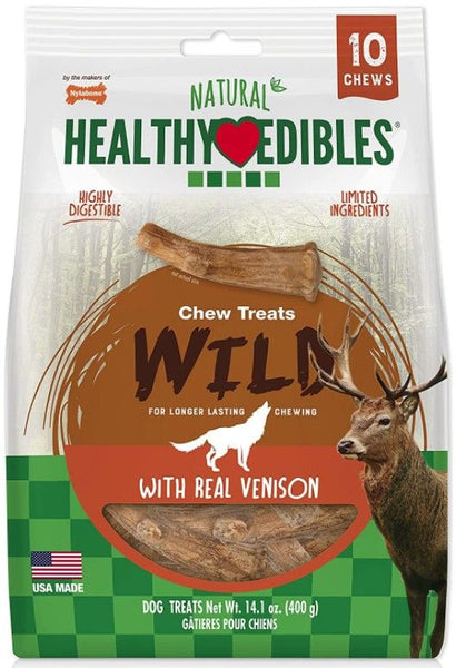 Nylabone Healthy Edibles Wild Antler Chews with Real Venison