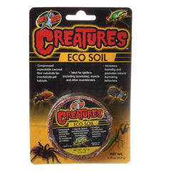 Zoo Med Creatures Eco Soil Compressed Expandable Coconut Fiber Substrate for Invertebrate Pet Habitats