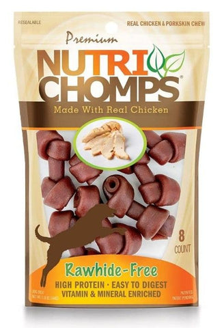 Pork Chomps Premium Nutri Chomps Chicken Flavor Mini Knots