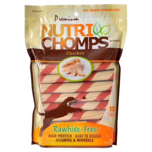 Pork Chomps Premium Nutri Chomps Chicken Wrapped Twists Dog Treat