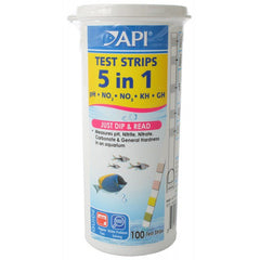 API 5 in 1 Aquarium Test Strips for Freshwater and Saltwater Aquariums