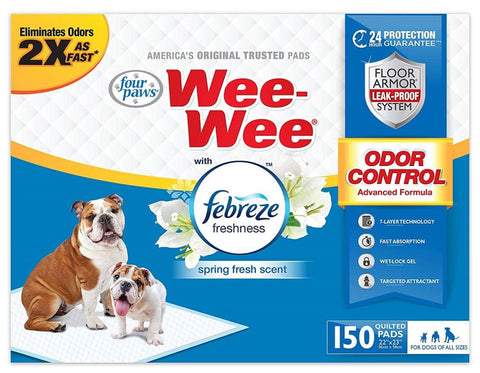 Four Paws Wee Wee Odor Control Pads with Fabreeze Freshness