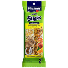 Vitakraft Crunch Sticks Variety Pack Rabbit and Guinea Pig Treats Popped Grains and Apple