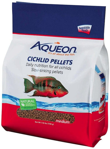 Aqueon Cichlid Food Medium Pellets Slow Sinking Pellets