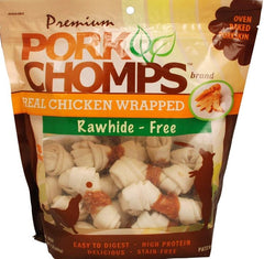 Pork Chomps Premium Real Chicken Wrapped Knotz Regular