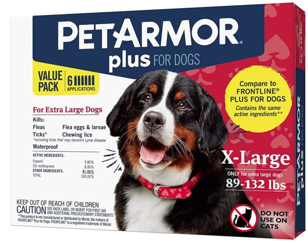 PetArmor Plus Flea and Tick Treatment for X-Large Dogs (89-132 Pounds)