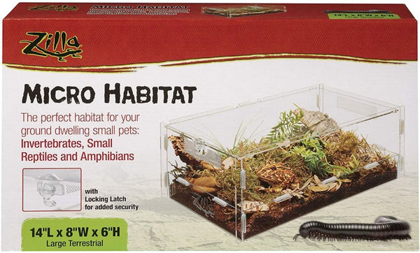 Zilla Micro Habitat Terrestrial for Ground Dwelling Small Pets